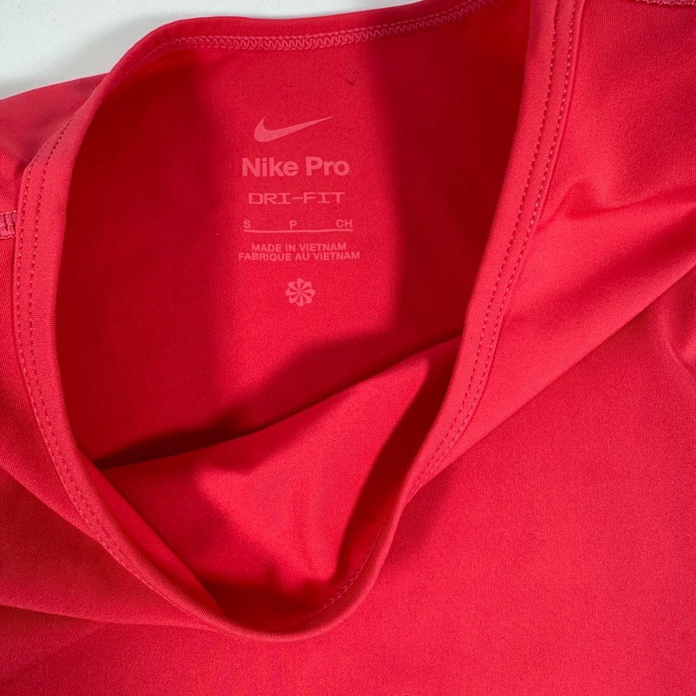 Nike Pro Dri-FIT Bright Red Top - Picture 2 of 8